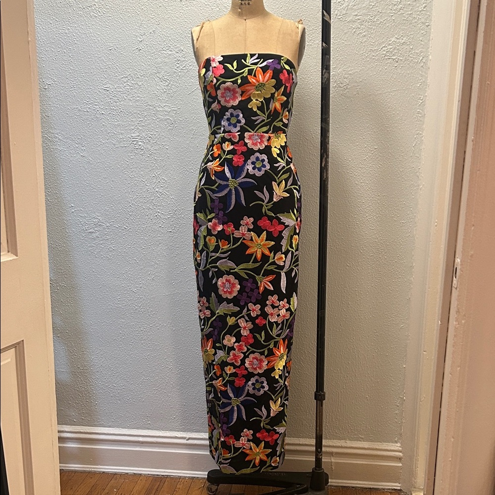 Floral Strapless Maxi Dress